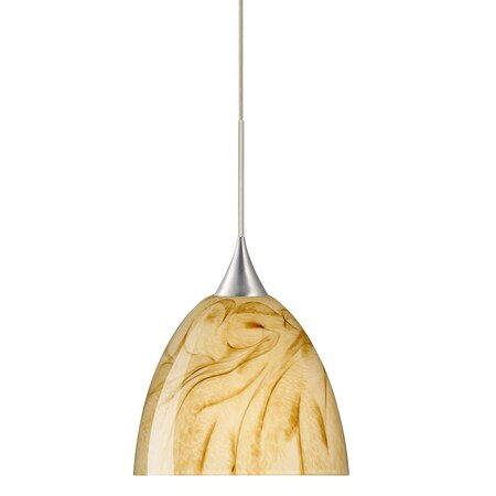 Besa Lighting Besa Pendant Sasha Satin Nickel Halva 1x50W GY6.35 XP-7570HV-SN